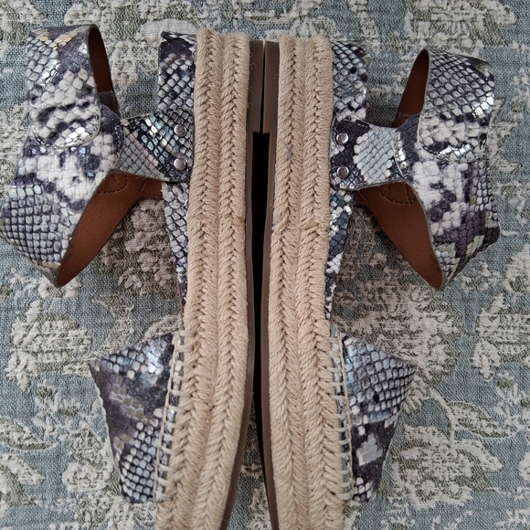NEW ๐ SARTO By Franco Sarto Snakeskin Espadrille Sandals Sz.8 - Picture 8 of 12